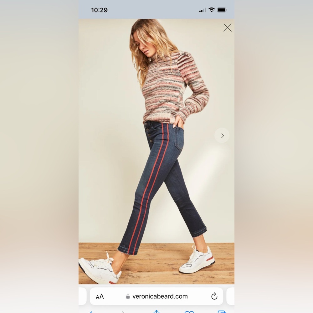 Veronica Beard Carolyn Baby Boot cut jean - Side stripe